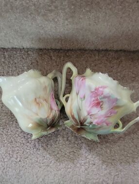 Antique RS Prussia Creamer And Sugar Bowl